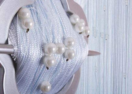 Cotton függöny a konyhában belső, fotó, műhely a gyártás fonal függöny kezét 1 (függönyök) Cotton függöny a konyhában belső, fotó, műhely a gyártás fonal függöny kezével 1