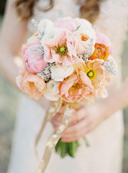 Peach esküvő vagy esküvői barack színű fényképes és példák