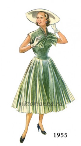 Dress egy testhezálló míder és szoknya prisborennoe (minta - rendszer) - „retro stílus, a divat és a varrás”