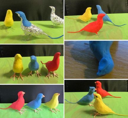 Crafts - madár ki a kezét a különböző anyagok