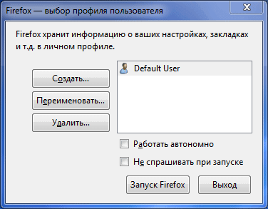 Profil Mozilla Firefox (Mozilla Firefox, akkor) Profil Mozilla Firefox