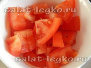 Saláta „tenger” tenger gyümölcsei paradicsommal recept