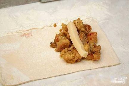 Leveles tészta csirkével és sajttal - lépésről lépésre recept fotók