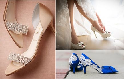 Esküvői szandál - hogyan válasszuk ki a színt, vágás és magassarkú, fotók