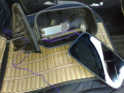 Szerelési tükrök melegítjük 2 csatlakozás - villanyszerelő - Tune - DIY (fűtött) Tükrök üzembe melegítés 2 csatlakozás - villanyszerelő - tuning - DIY