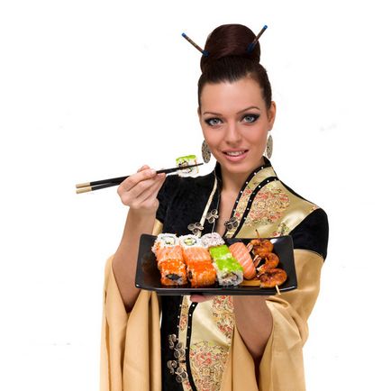 Hogyan enni pálcikával sushi