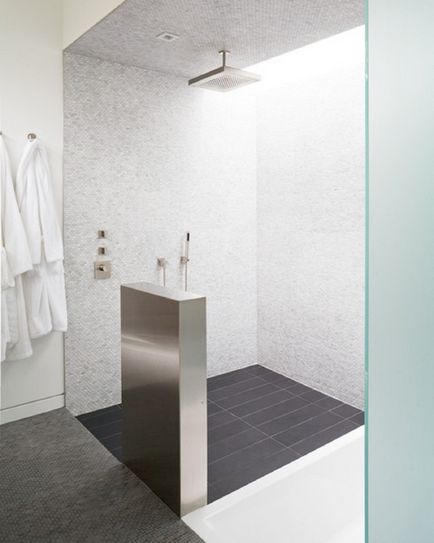 Tervezz egy fürdőszoba zuhanyzóval saját kezével vetíti fürdőszoba díszített csempe