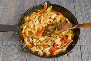 Fajitas csirke recept egy fotó