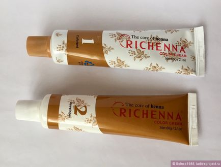 Krém a haj hennával richenna (árnyalat fehérítés szőke) - vélemények, fényképek és ár
