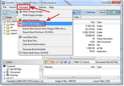 Hozzon létre egy bootolható USB flash meghajtó Windows 7 via UltraISO program számítógépes tippek (Windows 7) Hozzon létre egy bootolható USB flash meghajtó Windows 7 via UltraISO program számítógépes tippek