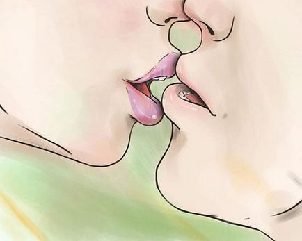 A lány a tanulás, hogyan kell csókolni