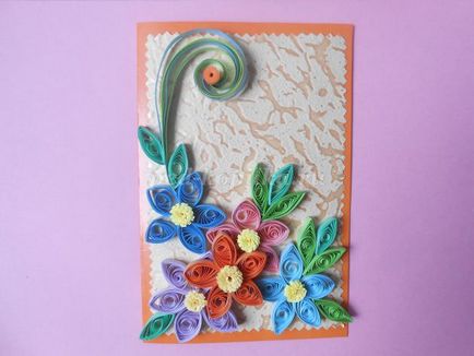 Képeslap kezüket Quilling