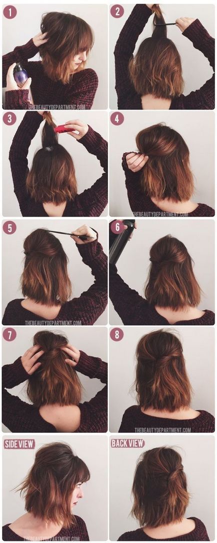 100 Divatos frizurák ötleteket a kezüket a közepes haj fotókkal