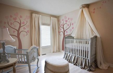 Lombkorona gyermekágy ágy baldachinos fotó, álom ház