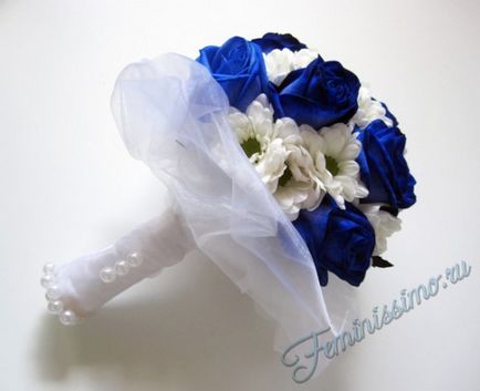 Menyasszonyi csokor kék (fotó)