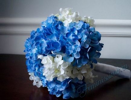 Menyasszonyi csokor kék (fotó)