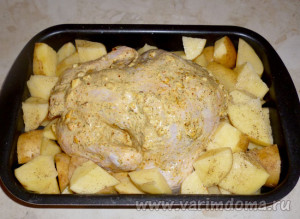 Csirke sült a kemencében, főzni otthon! Főzés otthon!