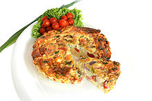 Frittata - ez (a csésze reszelt sajt) Frittata - ez