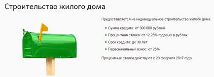 Jelzálog építeni egy házat a Sberbank