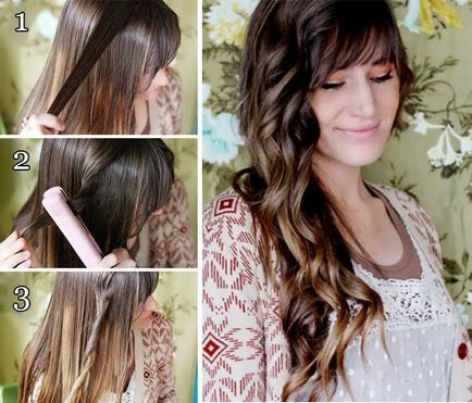 Hogyan szél a haj a haj vas 6 különböző fotó