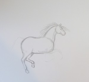 Hogyan kell felhívni a ló rajz ceruzával szakaszosan, babám