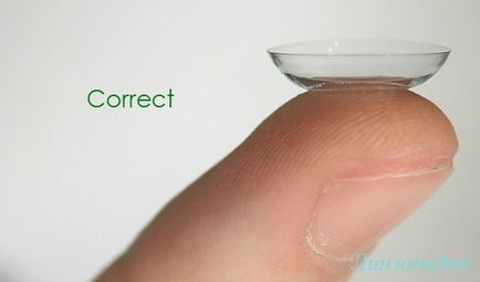 Hogyan állapítható meg, a jobb oldalon a kontaktlencse lehet, amely ha fel a rossz oldalon