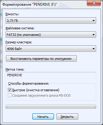 Hogyan formázza a flash meghajtót NTFS vagy a FAT32