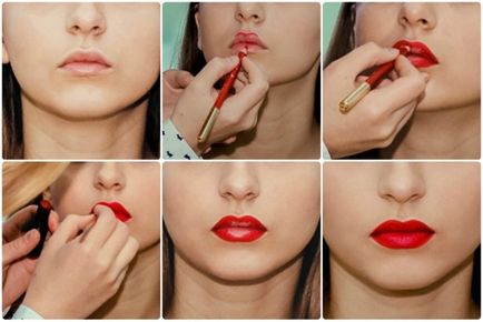 Hogyan kell festeni az ajkak piros rúzs