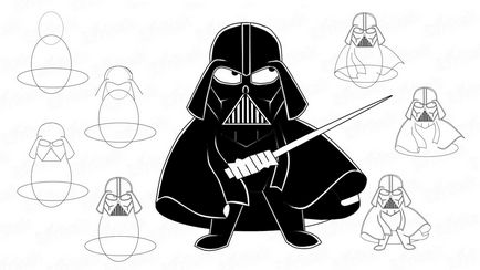Hogyan rajzoljunk Darth Vader a film - Star Wars