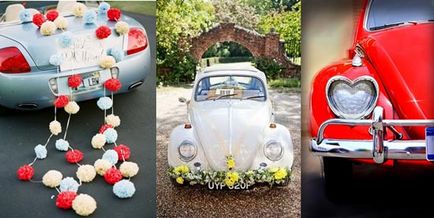 Hogyan lehet díszíteni egy esküvői autó kezével fotó, videó feldolgozás