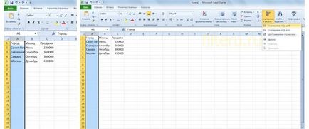 Hogyan kell telepíteni a szűrőt excel (válasszon bármilyen sejt) Hogyan kell telepíteni egy szűrőt az Excel