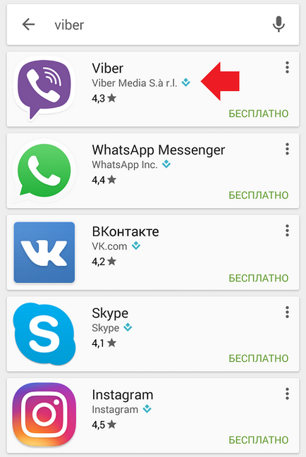 Hogyan telepítsük VIBER android telefon