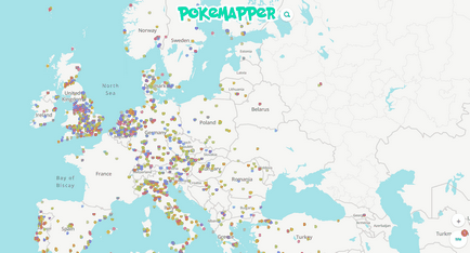 Térképek Pokemon menni prompt, ahol lehet fogni Pokemon