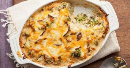 Csőben sült burgonya gombával - receptek, csirke, hús, sajt és zöldség