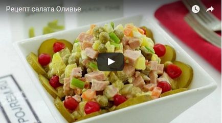 A klasszikus recept a saláta Olivier - lépésről lépésre recept, hogyan kell főzni fotókkal