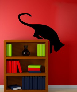 Cool stencil, fali dekoráció - cat (nyávog választás)