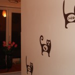 Cool stencil, fali dekoráció - cat (nyávog választás)