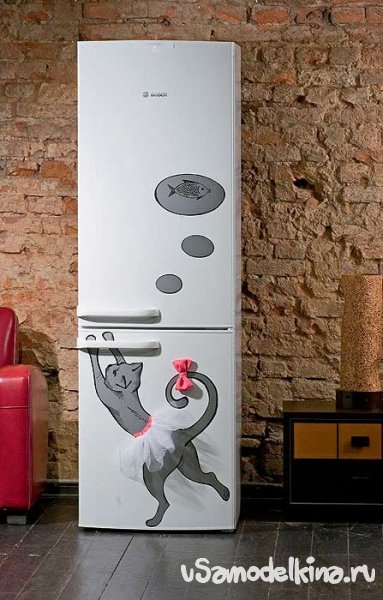 Cat hűtőgép dekoráció öntapadó papír
