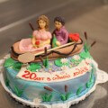 A krémet a krém díszítő torta (cake) A krémet a torta díszítő