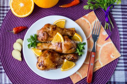 Csirke narancsos mártással