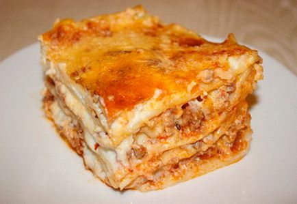 Lasagna hússal - a megfelelő recept - milyen gyorsan elkészíti