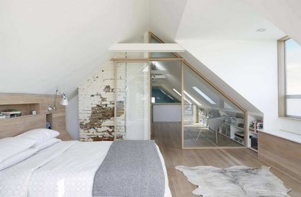 Loft hálószobában ajánlásokat design, fotó