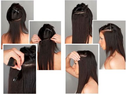 Természetes és mesterséges haj hajcsat fotó és videó frizurák