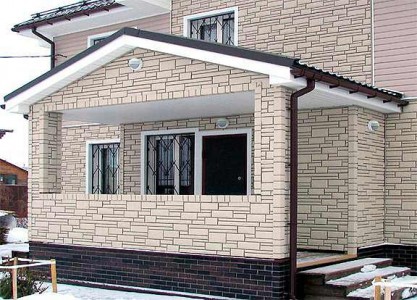 Díszítő ház homlokzati panelek szabályai szerint telepítés kő