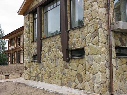 Díszítő ház homlokzati panelek szabályai szerint telepítés kő