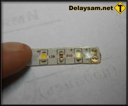Forrasztani a vezetékeket a LED szalag DIY