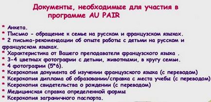 A csereprogram au pair világ Németország, USA, Franciaország, Anglia és más országok