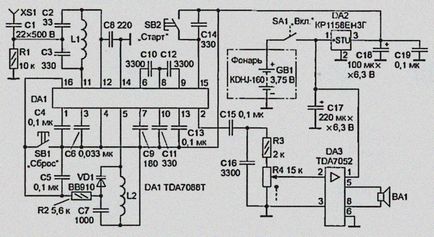 Egyszerű fm vevő kezét a chip tda7088 (egyszerű) Egyszerű fm vevő kezét a chip tda7088