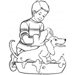 Színező kutyák és kölykök gyerekeknek
