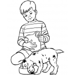 Színező kutyák és kölykök gyerekeknek